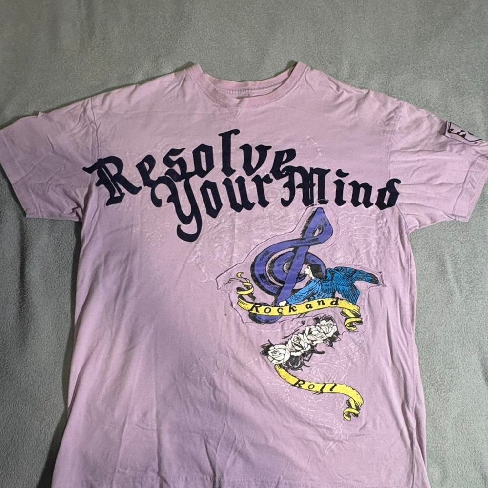 Y2K Pink Resolve Your Mind‎ Rock And Roll T-Shirt